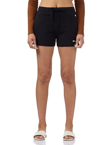 Champion Damen Legacy American Classics Small Logo High Waist Regular Shorts, Schwarz, L von Champion