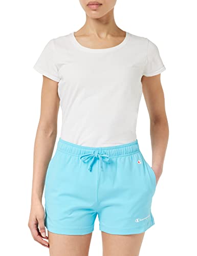 Champion Damen Legacy American Classics Small Logo High Waist Regular Shorts, himmelblau, XS von Champion