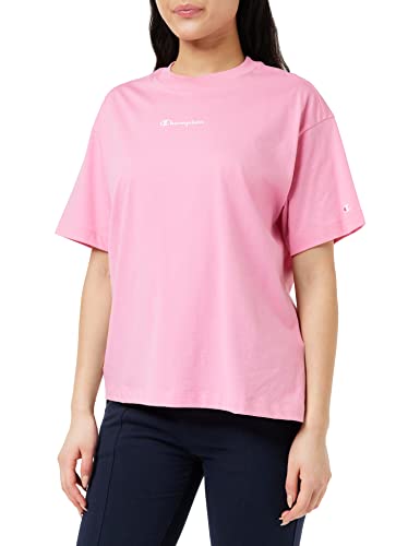 Champion Damen Legacy American Classics Small Logo Oversized S/S T-Shirt, Hot Pink, Large von Champion