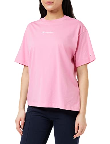 Champion Damen Legacy American Classics Small Logo Oversized S/S T-Shirt, Hot Pink von Champion