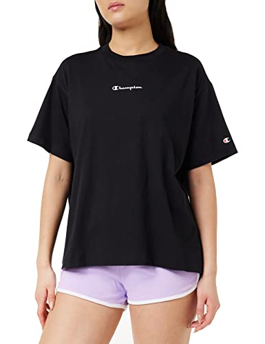 Champion Damen Legacy American Classics Small Logo Oversized S/S T-Shirt, Schwarz, X von Champion