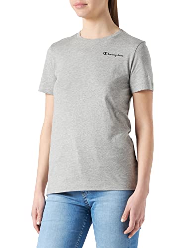 Champion Damen Legacy American Classics Small Logo Regular S/S T-Shirt, Hellgrau meliert, S von Champion