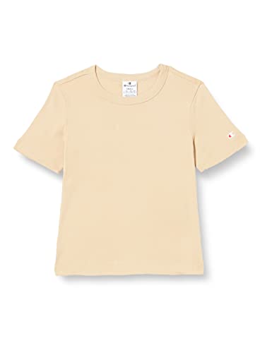 Champion Damen Legacy American Classics Soft Cotton 1x1 Rib Slim S/S T-Shirt, Braun Taupe, Medium von Champion