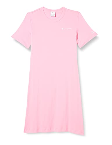 Champion Damen Legacy American Classics Soft Cotton 1x1 Rib Small Logo Slim Kleid, hot pink, Medium von Champion