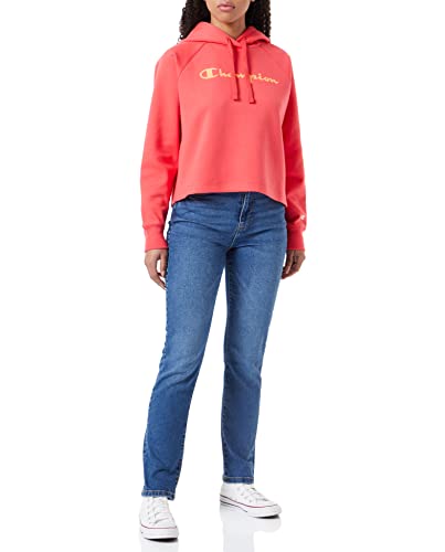 Champion Damen Legacy American Classics Stretch Interlock Logo Crop Boxy Kapuzenpullover, rot, M von Champion