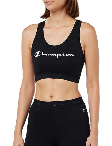 Champion Damen Legacy American Classics W-Cotton Lycra Cropped Leggings, Schwarz, M von Champion