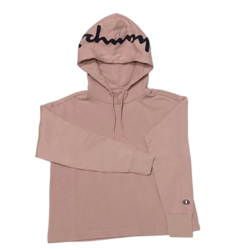 Champion Damen Legacy American Classics W-Light Powerblend Fleece Boxy Kapuzenpullover, Rosa, L von Champion