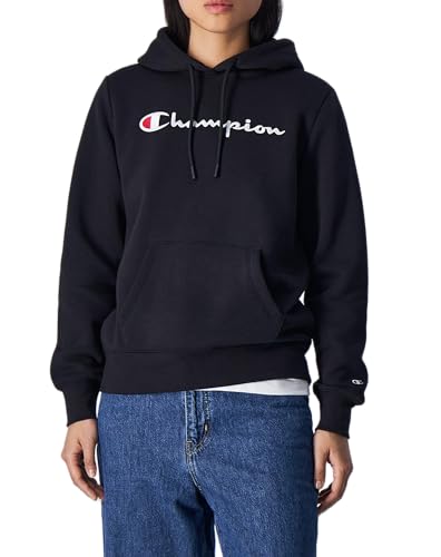 Champion Damen Legacy American Classics W-Light Powerblend Fleece Kapuzenpullover, Schwarz, L von Champion