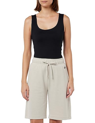 Champion Damen Legacy American Classics W-Light Powerblend Terry High-Waist Shorts, Silber grau, S von Champion