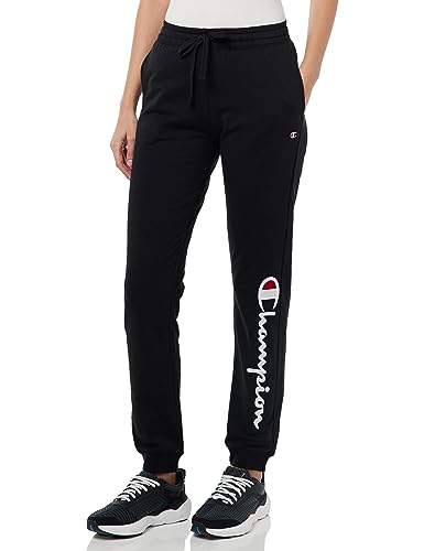 Champion Damen Legacy American Classics W-Maxi-Logo Light Stretch Fleece Rib Cuff Trainingshose, Schwarz, XS von Champion