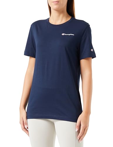 Champion Damen Legacy American Classics W-Script Logo Light Cotton Jersey S-s Regular Crewneck T-Shirt, Marineblau, Large von Champion