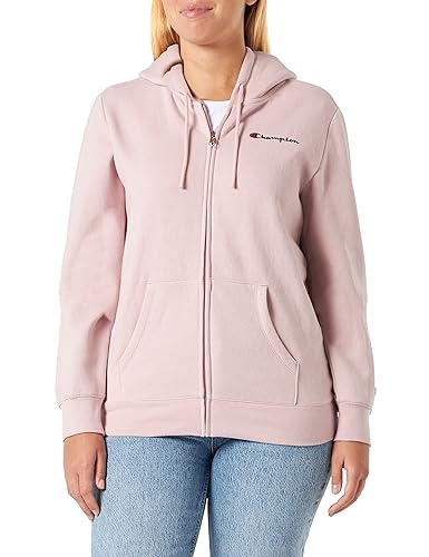 Champion Damen Legacy American Classics W-Script Logo Light Powerblend Fleece Full Zip Kapuzenpullover, Rosa, M von Champion