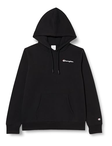 Champion Damen Legacy American Classics W-Script Logo Light Powerblend Fleece Kapuzenpullover, Schwarz, L von Champion