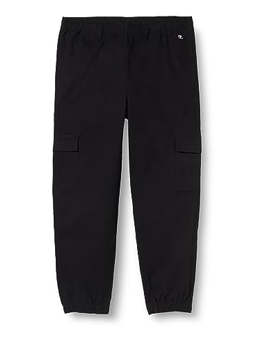 Champion Damen Legacy American Classics W-Stretch Cotton Twill High-Waist Relaxed Wide Leg Trainingshose, Schwarz, L von Champion