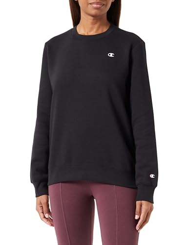 Champion Damen Legacy Basics W-Light Powerblend Fleece Crewneck Sweatshirt, Schwarz, XXL von Champion