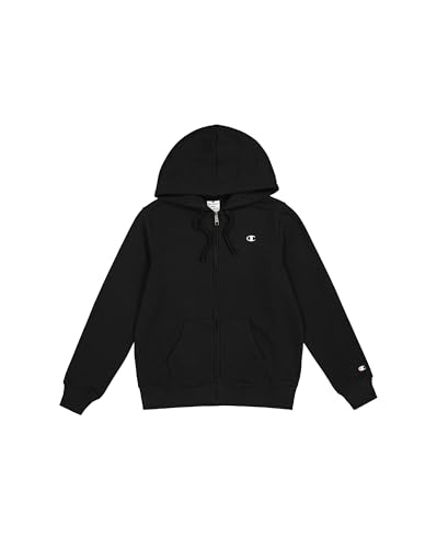 Champion Damen Legacy Basics W-Light Powerblend Fleece Kapuzenpullover, Schwarz, XL von Champion