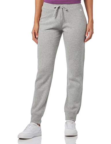 Champion Damen Legacy Basics W-Light Powerblend Fleece Rib Cuff Trainingshose, Hellgrau meliert, L von Champion