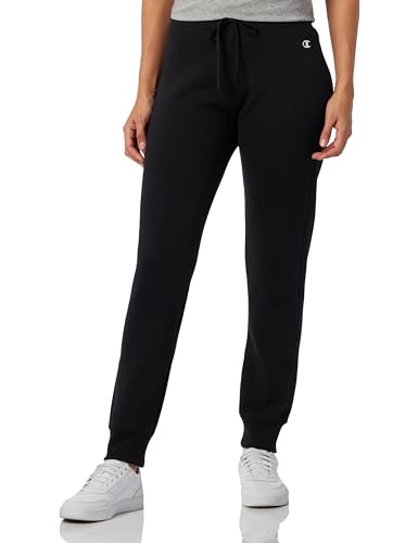 Champion Damen Legacy Basics W-Light Powerblend Fleece Rib Cuff Trainingshose, Schwarz, L von Champion