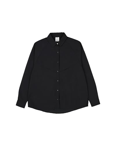Champion Damen Legacy C-tech W (117516) -Wr Peached Feel Crinckle Ls Bluse, Schwarz (KK001), L von Champion