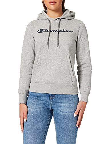 Champion Damen Legacy - Classic Logo Kapuzenpullover, Helles Heather Grey, M von Champion