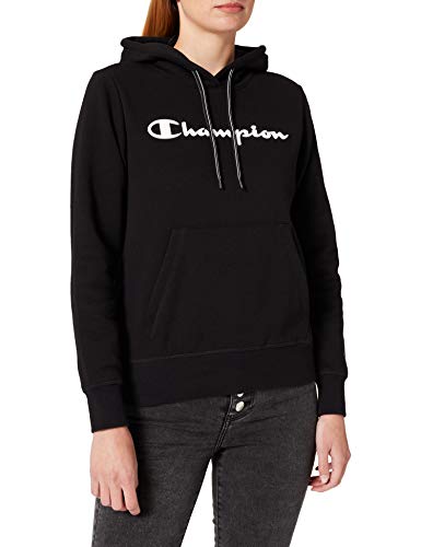 Champion Damen Legacy - Classic Logo Kapuzenpullover, Schwarz, S von Champion