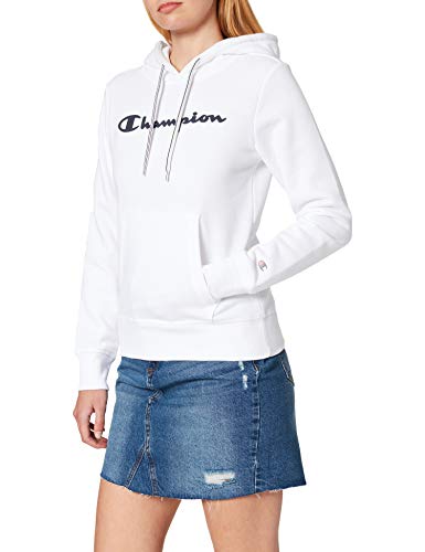 Champion Damen Legacy - Classic Logo Kapuzenpullover, Weiß, XS von Champion