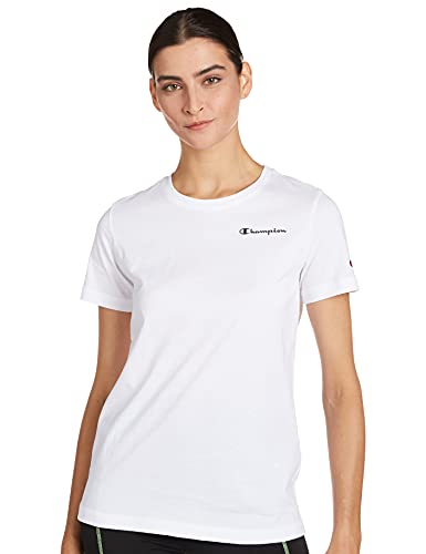 Champion Damen Legacy Classic Small Logo T-Shirt, Weiß, S von Champion