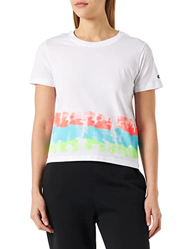 Champion Damen Legacy Color Ground Croptop S/S T-Shirt, Weiß, Medium von Champion