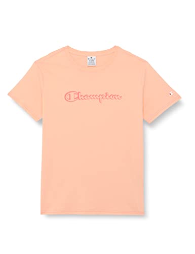 Champion Damen Legacy Color Ground Logo S/S T-Shirt, Flamingo Pink, Small von Champion