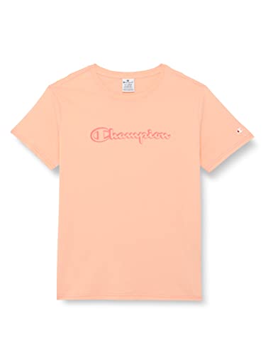 Champion Damen Legacy Color Ground Logo S/S T-Shirt, Flamingo Pink, X-Small von Champion