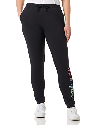 Champion Damen Legacy Color Ground Powerblend High Waist Rib Cuff Trainingshose, Schwarz, L von Champion