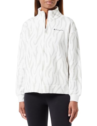 Champion Damen Legacy Easywear 2.0W-Light Powerblend Fleece All-Over High-Neck Full Zip Sweatshirt, Off White, XXL von Champion