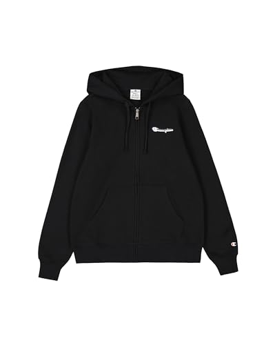 Champion Damen Legacy Graphic Shop W (117652) -Light Soft Compact Powerblend Fleece Full-Zip Sweatshirt, Schwarz (KK001), S von Champion
