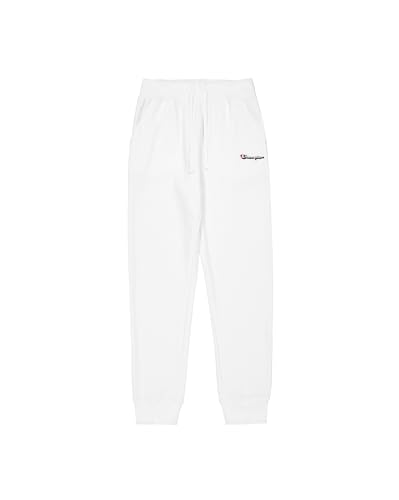 Champion Damen Legacy Graphic Shop W (117653) -Light Soft Compact Powerblend Fleece Rib Cuff Trainingshose, Weiß (WW001), XS von Champion