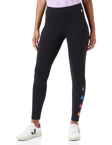 Champion Damen Legacy Graphic Shop W-Cotton Lycra High-Waist Leggings, Schwarz, L von Champion