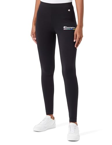 Champion Damen Legacy Graphic Shop W-Cotton Lycra Leggings, Schwarz, XS von Champion