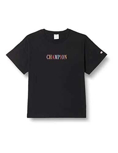 Champion Damen Legacy Graphics Croptop Boxy S/S Kurzarm Shirt, Nero, XXL von Champion