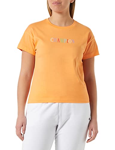 Champion Damen Legacy Graphics Croptop Boxy S/S T-Shirt, Orange, Small von Champion