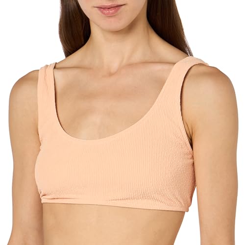 Champion Damen Legacy Icons Swimwear W-Stretch Light Crinkle Nylon Top Bikini, Pfirsichrosa, M von Champion