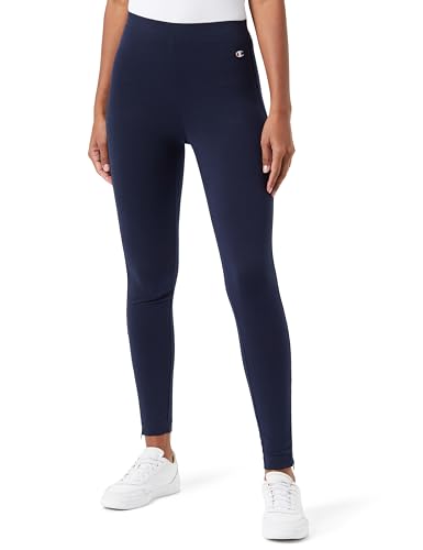 Champion Damen Legacy Icons W-Cotton Lycra C-Logo Leggings, Marineblau, S von Champion