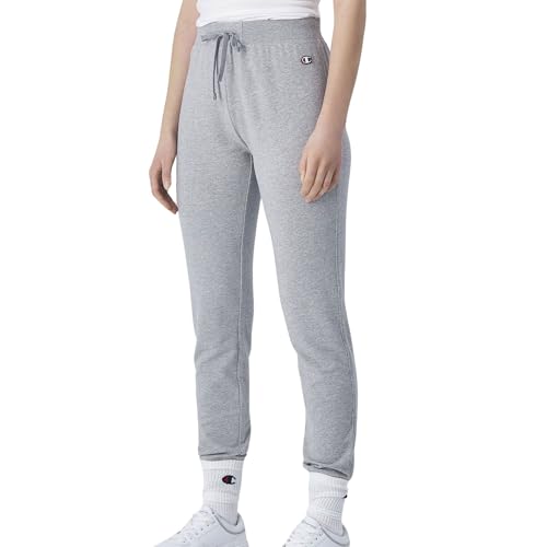 Champion Damen Legacy Icons W-Light Stretch Terry Rib Cuff Trainingshose, Grau, XL von Champion