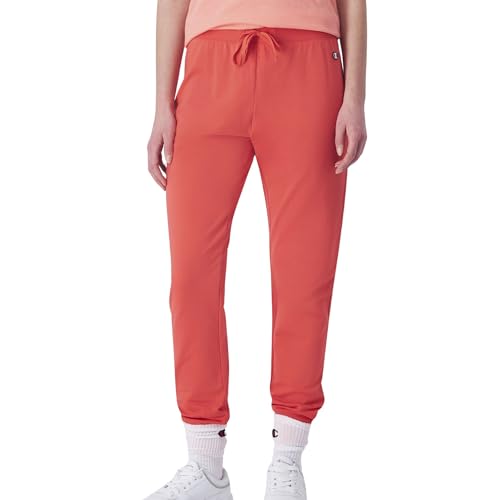 Champion Damen Legacy Icons W-Light Stretch Terry Rib Cuff Trainingshose, Korallenrot, XS von Champion