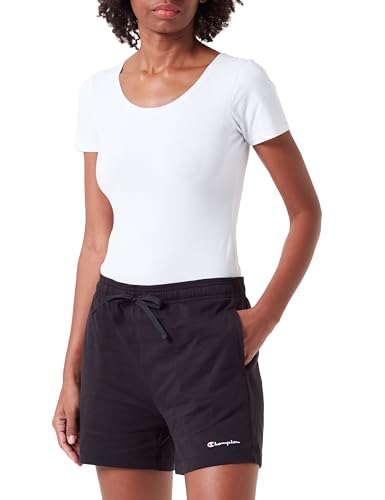 Champion Damen Legacy Icons W-Small Script Logo Pro-Jersey Shorts, Schwarz, L Champion Damen Legacy Icons W-Small Script Logo Pro-Jersey Shorts, Schwarz, L von Champion