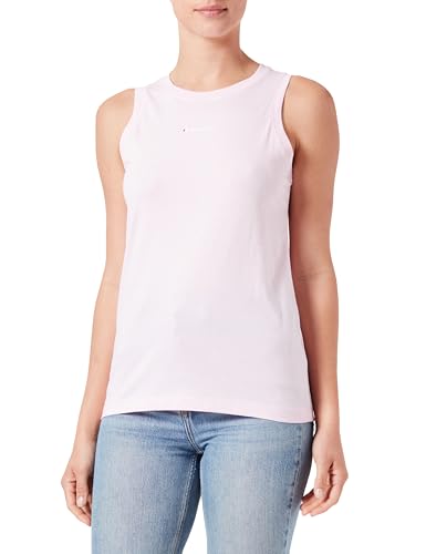 Champion Damen Legacy Icons W-Small Script Logo Tank S/L Tanktop, Rosa Dragees, X-Large von Champion
