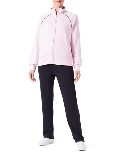 Champion Damen Legacy Icons W – Sweatsuits Heritage Light Powerblend Terry Full Zip Sportanzug, Rosa Drage/Schwarz, L von Champion