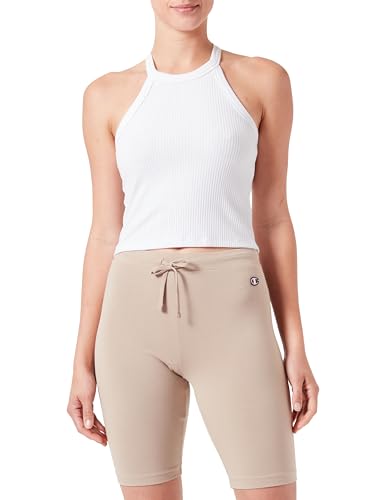 Champion Damen Legacy Icons W-Tight Cotton Lycra Shorts, Hellbraun, L von Champion