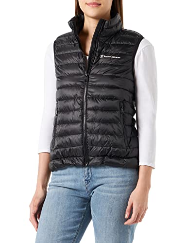 Champion Damen Legacy Outdoor-Small Logo Light Wattierte Weste, Schwarz, XS von Champion