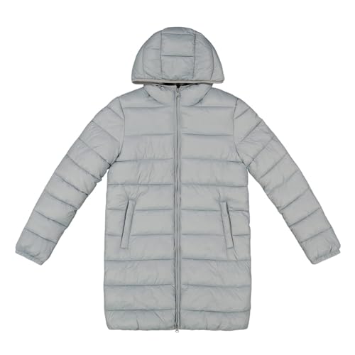 Champion Damen Legacy Outdoor W-Light Nylon W/R Long Hooded Gepolsterte Jacke, Graues Denkmal, L von Champion