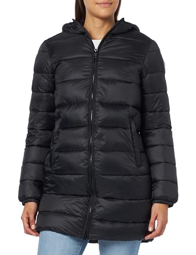 Champion Damen Legacy Outdoor W-Light Nylon W/R Long Hooded Gepolsterte Jacke, Schwarz, M von Champion