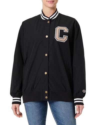 Champion Damen Legacy Outdoor W-Spring-Summer Wr Recycled Polyester Woven Bomber Jacke, Schwarz, M Champion Damen Legacy Outdoor W-Spring-Summer Wr Recycled Polyester Woven Bomber Jacke, Schwarz, M von Champion